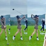 ジョン・ジユ Jung Ji Yu 鄭持有 韓国の女子ゴルフ スローモーションスイング!!!
