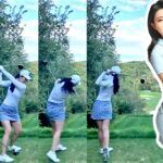 Kim Da Eun キム・ダウン ﻿韓国の女子ゴルフ スローモーションスイング!!!