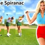 Paige Spiranac ペイジ・スピラナック 米国の女子ゴルフ スローモーションスイング!!!