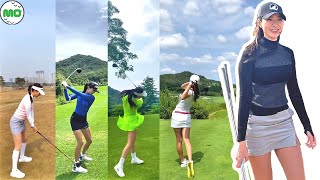 Park Jin Hee パク・ジンヒ 韓国の女子ゴルフ スローモーションスイング!!!