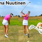 Sanna Nuutinen サンナ・ヌーティネン フィンランドの女子ゴルフ スローモーションスイング!!!