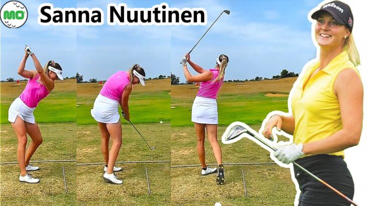 Sanna Nuutinen サンナ・ヌーティネン フィンランドの女子ゴルフ スローモーションスイング!!!