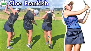 Cloe Frankish クロエ・フランキッシュ イングランドの女子ゴルフ スローモーションスイング!!!