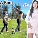 Kim A Rim キム・アリム 韓国の女子ゴルフ スローモーションスイング!!!