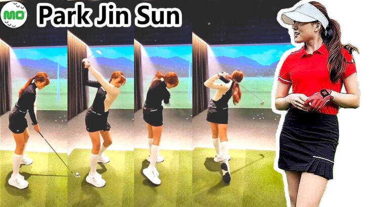 Park Jin Sun パク・ジンソン  韓国の女子ゴルフ スローモーションスイング!!!