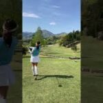 人気ゴルフ女子岩崎静羅さんのティーショット10番・サンメンバーズカントリークラブ2022年4月