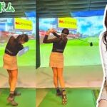 リ・ボム Lee Bom  韓国の女子ゴルフ スローモーションスイング!!!