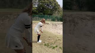 ゴルフ女子フォロワー数NO.1あおい夏海さんのラウンド企画（アプローチ練習）・勝浦ゴルフ俱楽部2022年4月