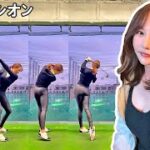 イ・シオン Si On Lee 韓国の女子ゴルフ スローモーションスイング!!!