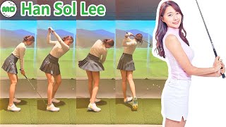 Han Sol Lee  イ・ハンソル 韓国の女子ゴルフ スローモーションスイング!!!