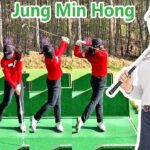 Jung Min Hong ホン・ジョンミン 韓国の女子ゴルフ スローモーションスイング!!!