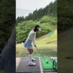 人気ゴルフ女子・かなさんのアイアン練習・小田原城カントリー俱楽部