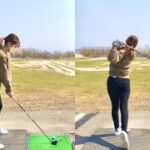 【ゴルフ女子】ユーティリティからドライバーまで‼︎打ってる動画。