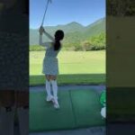 人気ゴルフ女子・岩崎静羅さんのアイアン練習・朝霧ジャンボリーゴルフクラブ2022年5月