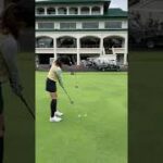 人気ゴルフ女子・岩崎静羅さんのラウンド企画パター練習・神崎カントリー俱楽部2022年6月