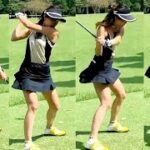 【女子ゴルフ】スカートが似合う美女ゴルファーの美しいゴルフスイング💕笑顔がとても素敵です😍【日本人女子ゴルファー@golf_yuka3405】VOl.3