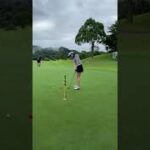 人気ゴルフ女子岩崎静羅さんのパター練習・オークビレッヂ2022年7月