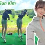 Eun Sun Kim キム・ウンサン 韓国の女子ゴルフ スローモーションスイング!!!