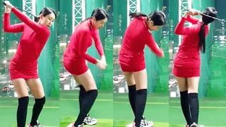 【🇰🇷女子ゴルフ】KLPGAプロハウンジの美しいゴルフスイング😍【韓国人女子プロゴルファー@her8105】Vol8