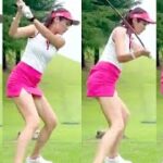【🇯🇵女子ゴルフ】美脚美女ゴルファーの素晴らしい下半身リード💕最高のインパクト😍【日本人女子ゴルファ@asami102929】Vol.10