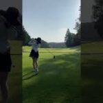人気ゴルフ女子岩崎静羅さんのティーショット10番・成田の森カントリークラブ2022年8月