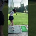 人気ゴルフ女子岩崎静羅さんのユーティリティ練習・成田の森カントリークラブ2022年8月