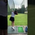 人気ゴルフ女子岩崎静羅さんのアイアン練習・成田の森カントリークラブ2022年8月