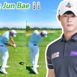 Yong Jun Bae ペ・ヨンジュン 韓国の男子ゴルフ スローモーションスイング!!!