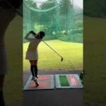 人気ゴルフ女子岩崎静羅さんのユーティリティ練習・小田原湯本カントリークラブ2022年9月