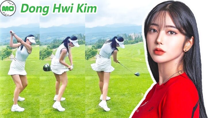 Dong Hwi Kim  キム・ドンフィ 韓国の女子ゴルフ スローモーションスイング!!!