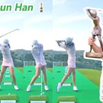 Jin Sun Han ハン・ジンソン 韓国の女子ゴルフ スローモーションスイング!!!