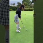 人気ゴルフ女子かなさんのパター練習・勝浦ゴルフ倶楽部2022年10月