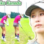 Kumiko Kaneda 金田久美子 日本の女子ゴルフ スローモーションスイング!!!