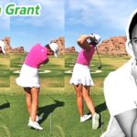 Linn Grant リン・グラント スウェーデンの女子ゴルフ スローモーションスイング!!!