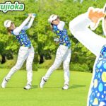 Airi Tsujioka 辻岡愛理 日本の女子ゴルフ スローモーションスイング!!!