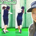 Akemi Higuchi 樋口あけみ 日本の女子ゴルフ スローモーションスイング!!!