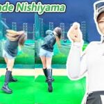 Kanade Nishiyama 西山奏 日本の女子ゴルフ スローモーションスイング!!!