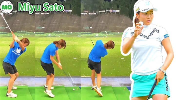 Miyu Sato﻿ 佐藤心結​ 日本の女子ゴルフ スローモーションスイング!!!