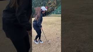 人気ゴルフ女子ななさんのアプローチ練習・富士箱根カントリークラブ2022年12月
