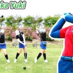 Tanaka Yuki 田中佑季 日本の女子ゴルフ スローモーションスイング!!!