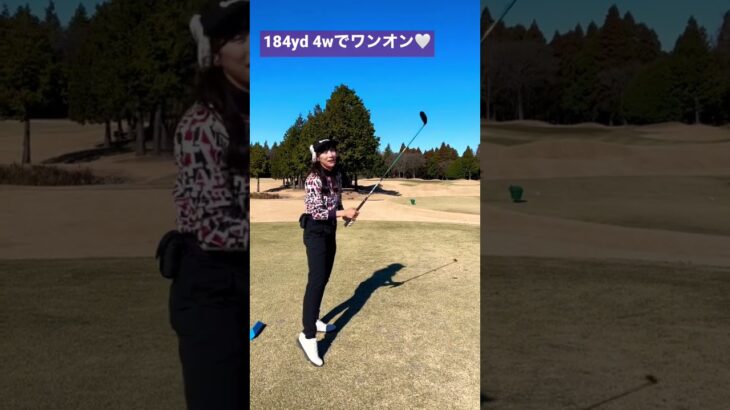 184yd ４Wでワンオン🏌️🔥レギュラーティーチャレンジ⛳️ #shorts #golf #golfgirl #ゴルフ女子