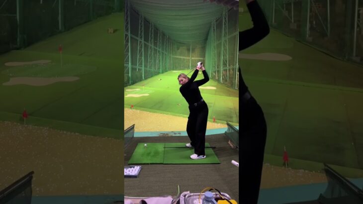 Slow motion でドライバーフルスイング！⛳️⛳️⛳️ #shorts #ゴルフ #レフティーゴルファー #golfswing #golf